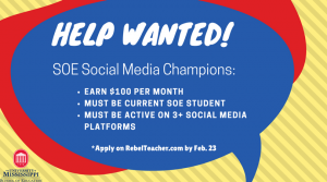 Students: You Can Earn $100 a Month as a Social Media Champion