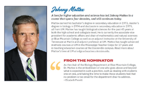 A Love for Higher Education and Science has led Johnny Mattox to a Career that Spans Four Decades, and Still Continues Today